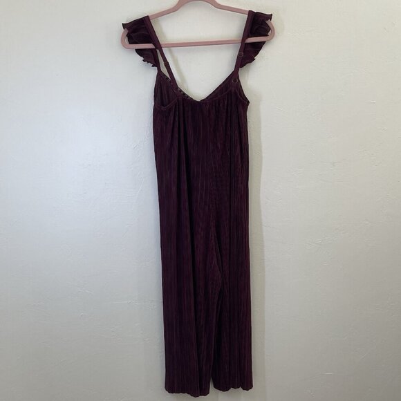 Anthropologie Floreat Willow Sleep Pajamas Pleated Cami Jumpsuit Sz XS - Picture 6 of 10